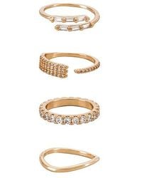 Ettika - Crystal Embellished Ring Set - Lyst