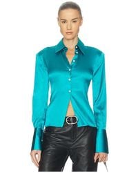 Helsa - The Silk Charmeuse Shirt - Lyst