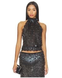 Siedres - Darcy Sequin Embellished Lace Top - Lyst