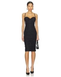 L'Agence - Senna Lace Bustier Midi Dress - Lyst