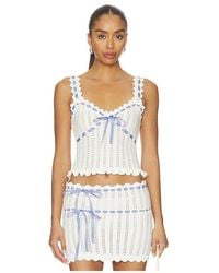 MAJORELLE - Ammelie Pointelle Tank - Lyst