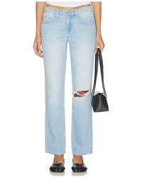 L'Agence - Nevia Low Rise Slouch Straight Jean - Lyst