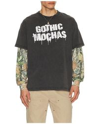 Gothicmochas - Stencil Spray Layered Long Sleeve Tee - Lyst