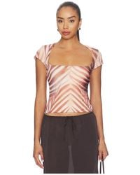 AFRM - Winona Top En Color Marrón Talla (También En S, Xxs, Xs, M, L, Xl, Xxl, 2X, 3X) - Lyst