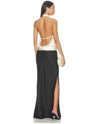 Anna October Snowdrop Asymmetric Cotton-blend Maxi Dress in Black | Lyst