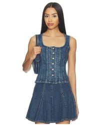 Levi's - TOP EN DENIM SCULPTED en Blue - Lyst
