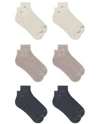 Calvin Klein - 6 Pack Basic Cushion Quarter Socks - Lyst