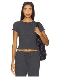 PERFECTWHITETEE - Gabby Rib Short Sleeve Crew Top - Lyst