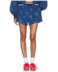 adidas Originals - Denim Graphic Varsity Shorts - Lyst