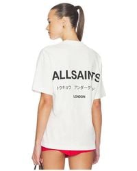 AllSaints - Etta Ashen Tee - Lyst