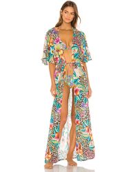 Luli Fama Long open tunic - Multicolor