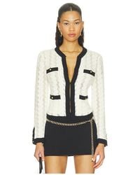 L'Agence - Zephyra Pointelle Cardigan - Lyst