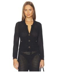 L'Agence - 'Agence Orla Pointelle Knit Cardigan - Lyst