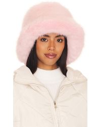 Jocelyn - Oversized Faux Fur Bucket Hat - Lyst