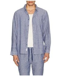 Vintage Summer - Long Sleeve Linen Button Down Shirt - Lyst