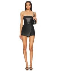 superdown - Sonya Faux Leather Romper - Lyst