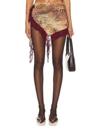Jaded London - Leopard Lace Mini Skirt - Lyst