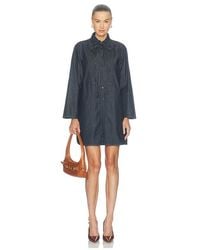 FRAME - Minivestido Recto The Denim Tuxedo Dress En Color Azul Talla (También En M, S, Xs) - Lyst