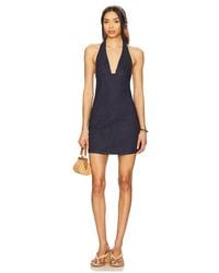 Free People - Trevi Denim Mini Dress - Lyst