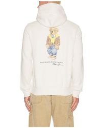 Polo Ralph Lauren - Fleece Polo Script Heritage Bear Hoodie - Lyst