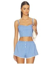 GOOD AMERICAN - Poplin Bustier Cami Top - Lyst