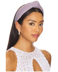 Lele Sadoughi - Knotted Striped Cotton Headband - Lyst