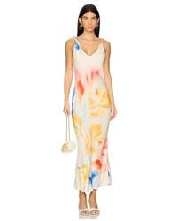 LNA - Slip Dress Mit V-Ausschnitt Sicily - Lyst