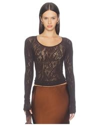 Wolford - Infinite Rose Net Long Sleeve Top - Lyst