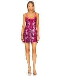 Free People - X Intimately Fp Disco Fever Mini Slip Dress In Hot Pink Combo - Lyst