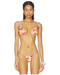 Indah - Bongo Tiny Triangle Halter Bikini Top - Lyst