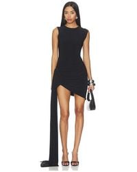 Norma Kamali - Sleeveless Side Drape Mini Dress With Bow - Lyst