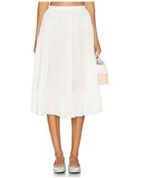 For Love & Lemons - Midirock Aus Popeline Tea Time - Lyst