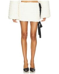 Milkwhite - Mini Peplum Skirt - Lyst