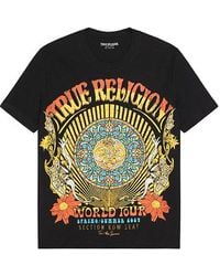 True Religion - Camiseta Manga Corta Rock N Roll En Color Negro Talla En - Lyst