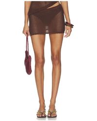 SNDY'S - Casey Crochet Mini Skirt - Lyst