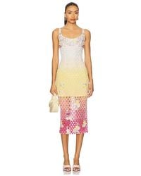 La Fuori - X Revolve Valeria Jewel Embroidered Midi Dress - Lyst