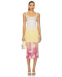 La Fuori - X Revolve Valeria Jewel Embroidered Midi Dress - Lyst