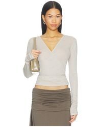 St. Agni - Baby Wool Wrap Top - Lyst