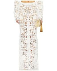 SNDY'S - Tala Crochet Maxi Skirt - Lyst