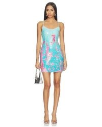 Elliatt - Coral Fitted Mini Dress - Lyst