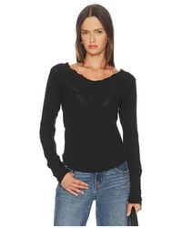 Free People - Butterfly Cuff Top En Color Negro Talla (También En M, S, Xl, Xs) - Lyst