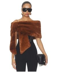 ShuShu/Tong - Faux Fur Bow Capelet - Lyst