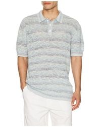 BOUND - Textured Knit Polo - Lyst