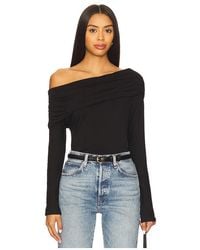 LNA - Giselle Drop Shoulder Long Sleeve Top - Lyst