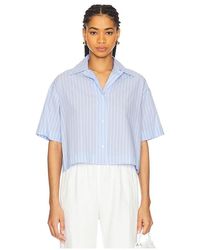 Enza Costa - Cropped Short Sleeve Shirt - Lyst