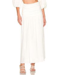 Suboo Alva Gathered Maxi Skirt - White