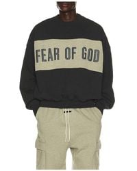 Fear Of God - Cropped Relaxed Panelled Sweatshirt - Lyst