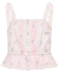 LoveShackFancy - Tween Jessamine Top - Lyst