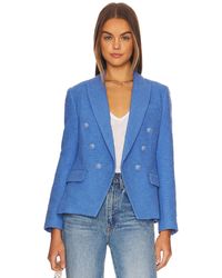 LAgence Synthetik BLAZER KENZIE in Blau Damen Bekleidung Jacken Blazer Sakkos und Anzugsjacken 