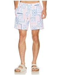 Vintage Summer - Seersucker Strech Volley Swim Trunks - Lyst